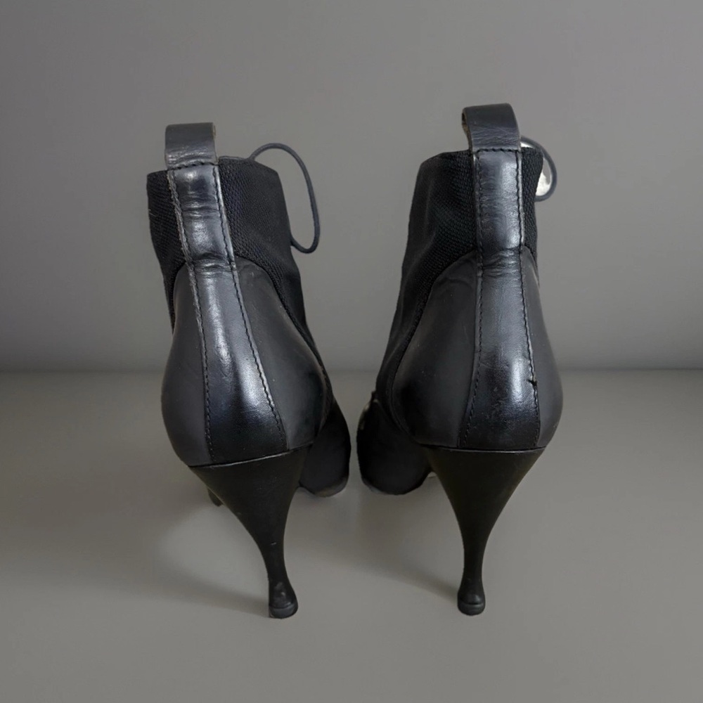 Women’s Balenciaga Lace-up Black Angle Booties - Size 37/US 7 - Picture 5 of 8